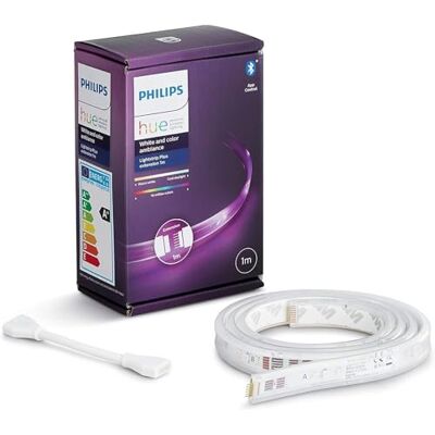 Philips LED Lightstrip Extension V4, 1m White and Colour Ambiance Smart LED, 1030lm, IP20, Bluetooth App Control, Smart Home Philips LED Lightstrip Extension V4, 1m White and Colour Ambiance Smart LED, 1030lm, IP20, Bluetooth App Control, Smart Home