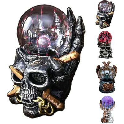 JHzood Plasma Magic Ball, Unique Skull inspired Design, Touch-sensitive, STEM Toys for Science Experiments, Magic Lamp for Parties, Christmas, Room Decoration,4 Designs,Age 14+ (Golden Sword) JHzood Plasma Magic Ball, Unique Skull inspired Design, Touch-sensitive, STEM Toys for Science Experiments, Magic Lamp for Parties, Christmas, Room Decoration,4 Designs,Age 14+ (Golden Sword)