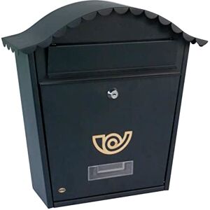Amig External Post Box Letter Box for Wall, Wall or Fence Dimensions: 37 x 32 x 10.5 cm Steel Colour Matte Black Amig External Post Box Letter Box for Wall, Wall or Fence Dimensions: 37 x 32 x 10.5 cm Steel Colour Matte Black
