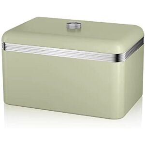 Swan SWKA1010GN Retro Bread Bin, Metal, 18 Litre, Green Swan SWKA1010GN Retro Bread Bin, Metal, 18 Litre, Green