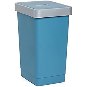 TATAY Smart 25L Rubbish Bin Kitchen with Swing Lid Compact and Functional Indoor and Outdoor Use Fits 30L Bags BPA-Free Durable Plastic 26x34x47cm, Blue TATAY Smart 25L Rubbish Bin Kitchen with Swing Lid Compact and Functional Indoor and Outdoor Use Fits 30L Bags BPA-Free Durable Plastic 26x34x47cm, Blue