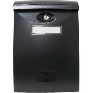 Amig Exterior Letter Box Model 7 Current Design with Name Window Convenient Door with Lock Easy Assembly Ideal for DIN A4 Post, Black, Plastic Amig Exterior Letter Box Model 7 Current Design with Name Window Convenient Door with Lock Easy Assembly Ideal for DIN A4 Post, Black, Plastic