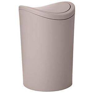 TATAY Bathroom Bin with Swing Lid Compact and Modern Design Durable Plastic and Easy to Clean Made in Spain with 6L Capacity 19 x 19 x 28 cm – Taupe Toilet Bin TATAY Bathroom Bin with Swing Lid Compact and Modern Design Durable Plastic and Easy to Clean Made in Spain with 6L Capacity 19 x 19 x 28 cm – Taupe Toilet Bin