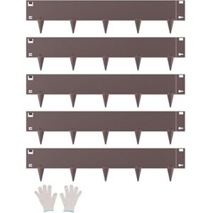 VEVOR Steel Landscape Edging, 5 Packs 39 x 5 in Rust-Resistant Metal Landscape Edging, Bendable Garden Edging Border, Heavy Duty Lawn Edging, Easy-to-Install, Flower Bed Yard Pathway Divider Brown VEVOR Steel Landscape Edging, 5 Packs 39 x 5 in Rust-Resistant Metal Landscape Edging, Bendable Garden Edging Border, Heavy Duty Lawn Edging, Easy-to-Install, Flower Bed Yard Pathway Divider Brown
