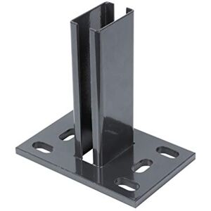 Alberts 686086 Post Holder for Fence Posts for Double Rod Panels Screw-On Hot-Dip Galvanised Anthracite Plastic-Coated RAL 7016 Plate 150 x 100 mm for Posts 60 x 40 mm Alberts 686086 Post Holder for Fence Posts for Double Rod Panels Screw-On Hot-Dip Galvanised Anthracite Plastic-Coated RAL 7016 Plate 150 x 100 mm for Posts 60 x 40 mm