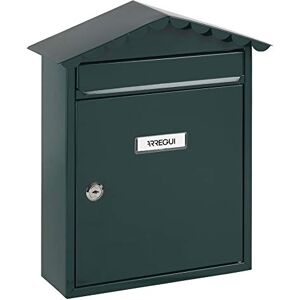 ARREGUI Visit Outdoor Letterbox (Steel, 360 x 300 x 110 mm), Green, E5743 ARREGUI Visit Outdoor Letterbox (Steel, 360 x 300 x 110 mm), Green, E5743