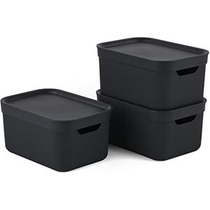 Rotho Jive Dekobox Set of 3 5 L Storage Boxes with Lids, Plastic (Recycled PP), Dark Grey, 3 x 5 L (26.5 x 18.5 x 20 cm), Darkgray Rotho Jive Dekobox Set of 3 5 L Storage Boxes with Lids, Plastic (Recycled PP), Dark Grey, 3 x 5 L (26.5 x 18.5 x 20 cm), Darkgray