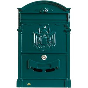 Amig Classic Style Mailbox for Outdoor Use Post Locker for Walls, Walls or Fences 40.5 x 25.5 x 8.5 cm Aluminium Includes Screws Green Colour Amig Classic Style Mailbox for Outdoor Use Post Locker for Walls, Walls or Fences 40.5 x 25.5 x 8.5 cm Aluminium Includes Screws Green Colour