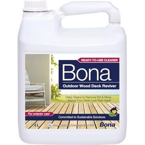 Bona Outdoor Wood Decking Cleaner & Reviver Liquid, 4 Litre Bottle Bona Outdoor Wood Decking Cleaner & Reviver Liquid, 4 Litre Bottle