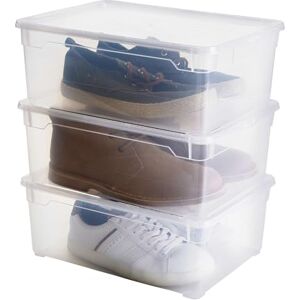 Rotho , Clear, Set of 3 storage boxes 10l with lid, Plastic (PP) BPA-free, transparent, 3 x 10l (36,0 x 26,0 x 22,0 cm) Rotho , Clear, Set of 3 storage boxes 10l with lid, Plastic (PP) BPA-free, transparent, 3 x 10l (36,0 x 26,0 x 22,0 cm)