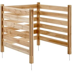 VEVOR Wood Privacy Fence, 36" W x 36" L, 3 Panel Slatted Air Conditioner Fence Screen, Pool Equipment Enclosure with Metal Stakes, Easy DIY Installation, Outdoor Trash Can Hider for Garden Decoration VEVOR Wood Privacy Fence, 36" W x 36" L, 3 Panel Slatted Air Conditioner Fence Screen, Pool Equipment Enclosure with Metal Stakes, Easy DIY Installation, Outdoor Trash Can Hider for Garden Decoration