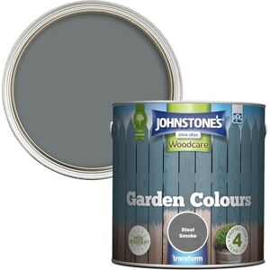 Johnstone's Johnstone’s Garden Colours Steel Smoke Exterior Wood Paint Fade Resistant Suitable for Garden Furniture Outdoors Fence Paint Dry in 2 hours 12m2 Coverage per Litre 2.5L Johnstone's Johnstone’s Garden Colours Steel Smoke Exterior Wood Paint Fade Resistant Suitable for Garden Furniture Outdoors Fence Paint Dry in 2 hours 12m2 Coverage per Litre 2.5L