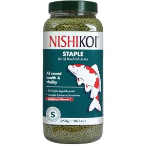 Nishikoi Staple Complete Food for Koi and Pond Fish Small Pellets 1250g Nishikoi Staple Complete Food for Koi and Pond Fish Small Pellets 1250g