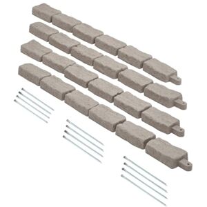 VEVOR Faux Stone Landscape Edging, 46.4 x 2.2 in Realistic Lawn Edging, Flexible Brick-Sized Garden Edging Border with Anchoring Spikes, Fade-Resistant Yard Edging for Driveways Walkway Beige VEVOR Faux Stone Landscape Edging, 46.4 x 2.2 in Realistic Lawn Edging, Flexible Brick-Sized Garden Edging Border with Anchoring Spikes, Fade-Resistant Yard Edging for Driveways Walkway Beige