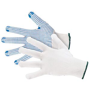 Jah 12 Pairs of 5070 Seamless White Nylon fine Knit Working Gloves with Blue dots, Secure Grip, Breathable, Good Comfort, high Abrasion Resistance. 100% Polyamide, Medium-Weight Quality Size 11 Jah 12 Pairs of 5070 Seamless White Nylon fine Knit Working Gloves with Blue dots, Secure Grip, Breathable, Good Comfort, high Abrasion Resistance. 100% Polyamide, Medium-Weight Quality Size 11