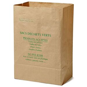 La cordeline CJN29 Pack of 10 Green Kraft Paper Waste Bags 125L Natural La cordeline CJN29 Pack of 10 Green Kraft Paper Waste Bags 125L Natural