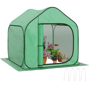 Outsunny Mini Pop Up Greenhouse with Reinforced PE Cover, Foldable Small Greenhouse with Zipper Door for Indoor Outdoor, 150 x 148 x 148 cm, Green Outsunny Mini Pop Up Greenhouse with Reinforced PE Cover, Foldable Small Greenhouse with Zipper Door for Indoor Outdoor, 150 x 148 x 148 cm, Green