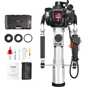 VEVOR 37.77cc Gas-Powered T Post Driver, 4-Stroke Engine Gasoline Fence Piling Pounder, with 3 Post Driving Head(45/55/88 mm), 1000W Portable Piledriver for Farm, Ranch Fencing, Road Improvements VEVOR 37.77cc Gas-Powered T Post Driver, 4-Stroke Engine Gasoline Fence Piling Pounder, with 3 Post Driving Head(45/55/88 mm), 1000W Portable Piledriver for Farm, Ranch Fencing, Road Improvements