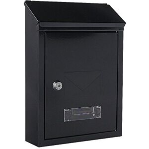 Rottner HomeDesign Mailbox HDM-2100 Black-Grey Steel Cylinder Lock 2 Keys Transparent Window Nameplate Holder Double-sided Entry incl. Mounting Material Rottner HomeDesign Mailbox HDM-2100 Black-Grey Steel Cylinder Lock 2 Keys Transparent Window Nameplate Holder Double-sided Entry incl. Mounting Material