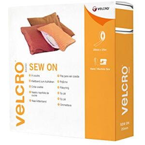 Velcro Brand Sew on Fabric Tape Cut-to-Length Strong Hook & Loop Self Adhesive Tape Perfect for Crafting, Clothing Repairs & Hemming Black20mm x 25m Velcro Brand Sew on Fabric Tape Cut-to-Length Strong Hook & Loop Self Adhesive Tape Perfect for Crafting, Clothing Repairs & Hemming Black20mm x 25m