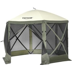 VEVOR Pop Up Gazebo Tent, Pop-Up Screen Tent 6 Sided Canopy Sun Shelter with 6 Removable Privacy Wind Cloths & Mesh Windows, 10x10FT Quick Set Screen Tent with Mosquito Netting, Army Green VEVOR Pop Up Gazebo Tent, Pop-Up Screen Tent 6 Sided Canopy Sun Shelter with 6 Removable Privacy Wind Cloths & Mesh Windows, 10x10FT Quick Set Screen Tent with Mosquito Netting, Army Green