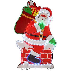 WeRChristmas Santa on Chimney LED Rope Lights Silhouette Outdoor Christmas Decoration, 95 cm Large, Multi-Colour WeRChristmas Santa on Chimney LED Rope Lights Silhouette Outdoor Christmas Decoration, 95 cm Large, Multi-Colour