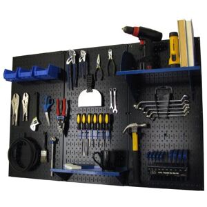 Wall Control Pegboard Standard Tool Storage Kit, Black/Blue Wall Control Pegboard Standard Tool Storage Kit, Black/Blue