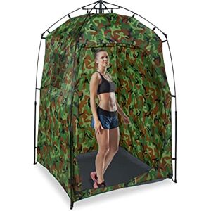 Relaxdays Pop-up Changing Tent, Weatherproof, Privacy for Camping and Beach, 228x140x140 cm, Polyester, Bag Included, Camouflage, 1 Relaxdays Pop-up Changing Tent, Weatherproof, Privacy for Camping and Beach, 228x140x140 cm, Polyester, Bag Included, Camouflage, 1