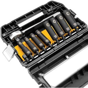 DeWalt Impact Socket Set, SAE, 1/2-Inch, 10-Piece (DW22812) DeWalt Impact Socket Set, SAE, 1/2-Inch, 10-Piece (DW22812)