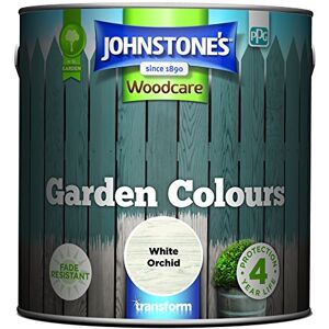 Johnstone's Johnstone’s Garden Colours White Orchid Exterior Wood Paint Fade Resistant Suitable for Garden Furniture Outdoors Fence Paint Dry in 2 hours 12m2 Coverage per Litre 2.5L Johnstone's Johnstone’s Garden Colours White Orchid Exterior Wood Paint Fade Resistant Suitable for Garden Furniture Outdoors Fence Paint Dry in 2 hours 12m2 Coverage per Litre 2.5L