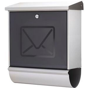 Burg-Wächter Lucca 37130 Ni Letter Stainless Steel Mailbox Set with Integrated Newspaper Box, Grey, Integriertes Zeitungsfach Burg-Wächter Lucca 37130 Ni Letter Stainless Steel Mailbox Set with Integrated Newspaper Box, Grey, Integriertes Zeitungsfach