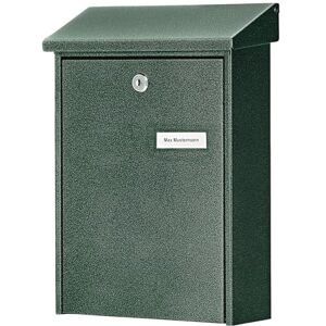 Burg-Wächter Daily 5861 GR Steel Mailbox, Green Wall Mount, Made in Germany, Weatherproof, Wide Opening, Integrated Nameplate Burg-Wächter Daily 5861 GR Steel Mailbox, Green Wall Mount, Made in Germany, Weatherproof, Wide Opening, Integrated Nameplate