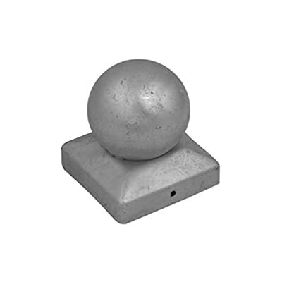 Domax Galvanised Metal Garden Decking Fence Ball Post Cap Finial (90 x 90mm) Domax Galvanised Metal Garden Decking Fence Ball Post Cap Finial (90 x 90mm)