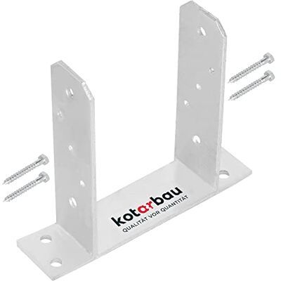 KOTARBAU ® Fence Post Support Post Base TT Galvanised Steel 140 mm (5.51 in) Silver Heavy Duty Bolt Down Support for Decking and Garden Structures KOTARBAU ® Fence Post Support Post Base TT Galvanised Steel 140 mm (5.51 in) Silver Heavy Duty Bolt Down Support for Decking and Garden Structures