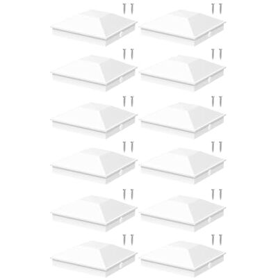 CENGPXGH Wooden Fence Post Top Covers with 4 Reinforced Laths Impermeable Presentation Polystyrene Headpieces for Porch Posts Garden Security Rain Shedding Garden Stake Headpieces CENGPXGH Wooden Fence Post Top Covers with 4 Reinforced Laths Impermeable Presentation Polystyrene Headpieces for Porch Posts Garden Security Rain Shedding Garden Stake Headpieces