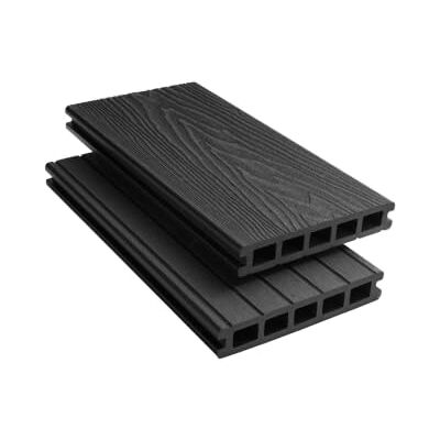 Tuda Grass Direct 3.6m Composite Decking Boards WPC – Deep Embossed Woodgrain Effect 9 Colours Fixings & L-Shaped Edging Trims Included (24 sqm 45 Boards, Black) Tuda Grass Direct 3.6m Composite Decking Boards WPC – Deep Embossed Woodgrain Effect 9 Colours Fixings & L-Shaped Edging Trims Included (24 sqm 45 Boards, Black)