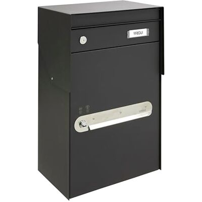 ARREGUI Bigpack Mail EP2014 Steel Parcel Box for Mail and Large Parcels Single Letter Box Black ARREGUI Bigpack Mail EP2014 Steel Parcel Box for Mail and Large Parcels Single Letter Box Black