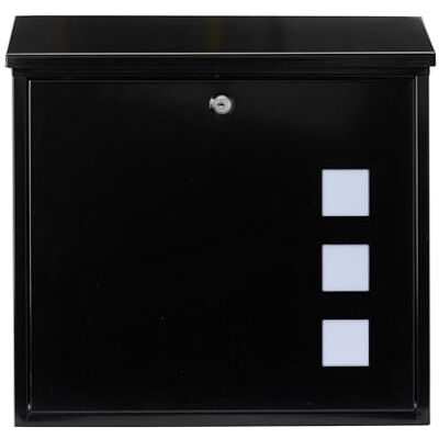 Burg-Wächter Burg-Wachter MB08BK Aire Wall Mounted Galvanised Steel Lockable Weatherproof Post Box Black 37x36x11cm Burg-Wächter Burg-Wachter MB08BK Aire Wall Mounted Galvanised Steel Lockable Weatherproof Post Box Black 37x36x11cm