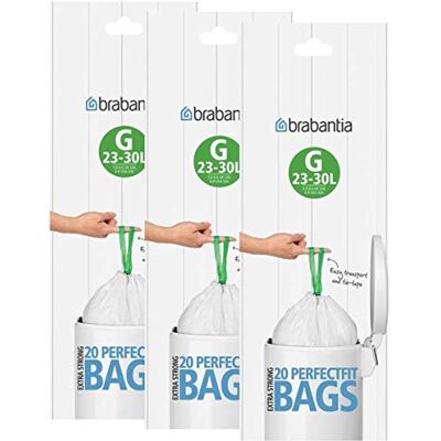 Brabantia - 246265 - Size G - 30 Litre - Bin Liners Brabantia - 246265 - Size G - 30 Litre - Bin Liners