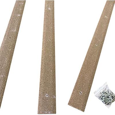 GreenTec 5pk 1000mm Brown GRP Anti-Slip Decking Strips 3mm thick, 50mm wide pre-drilled GRP strips for decking, steps and ramps, with fixings included for outdoor grip. GreenTec 5pk 1000mm Brown GRP Anti-Slip Decking Strips 3mm thick, 50mm wide pre-drilled GRP strips for decking, steps and ramps, with fixings included for outdoor grip.