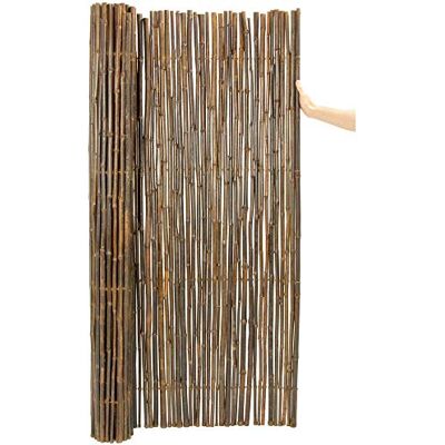 Papillon Thick Carbonised Black Bamboo Fencing Privacy Screening Roll 1.9m x 1.8m (6ft 2in x 6ft) Papillon Thick Carbonised Black Bamboo Fencing Privacy Screening Roll 1.9m x 1.8m (6ft 2in x 6ft)
