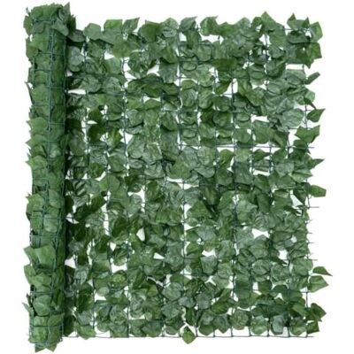 LINGJIUXING Artificial Ivy Fence Screening, Fence Artificial Leaf Green Hedge Roll,Privacy Fencing Ivy Screen,Leaf Trellis Decking for Balcony, Wall Decoration (Dark Green Ivy Leaves, 0.5 * 3M) LINGJIUXING Artificial Ivy Fence Screening, Fence Artificial Leaf Green Hedge Roll,Privacy Fencing Ivy Screen,Leaf Trellis Decking for Balcony, Wall Decoration (Dark Green Ivy Leaves, 0.5 * 3M)