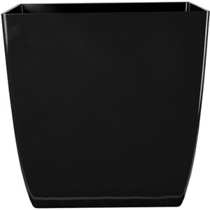 The HC Companies 6 Inch Aria Square Planter Plastic Plant Pot for Indoor Outdoor Plants Flowers Herbs, Glossy Black The HC Companies 6 Inch Aria Square Planter Plastic Plant Pot for Indoor Outdoor Plants Flowers Herbs, Glossy Black