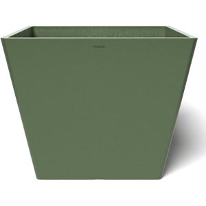 POTS&MORE Prismo 50 Pot (Diameter 50 cm, Square Shape, Colour Olive Green, Height 40.5 cm, Plastic Planter for Indoor Plants) VP025004 POTS&MORE Prismo 50 Pot (Diameter 50 cm, Square Shape, Colour Olive Green, Height 40.5 cm, Plastic Planter for Indoor Plants) VP025004