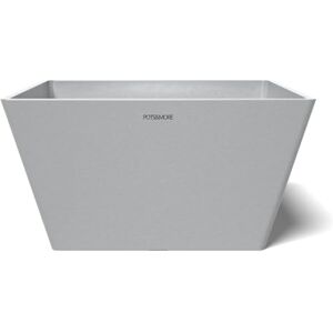 POTS&MORE Prismo Bowl 31 Pot (Diameter 31 cm, Square Design, Colour Light Grey, Height 16.3 cm, Plastic Planter for Indoor Plants) VP323102, lightgrey POTS&MORE Prismo Bowl 31 Pot (Diameter 31 cm, Square Design, Colour Light Grey, Height 16.3 cm, Plastic Planter for Indoor Plants) VP323102, lightgrey