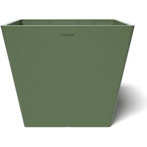 POTS&MORE Prismo 30 Pot (Diameter 31 cm, Square Shape, Colour Olive Green, Height 25.6 cm, Plastic Planter for Indoor Plants) VP023004, 30 cm POTS&MORE Prismo 30 Pot (Diameter 31 cm, Square Shape, Colour Olive Green, Height 25.6 cm, Plastic Planter for Indoor Plants) VP023004, 30 cm