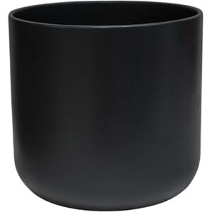 Ivyline Lisbon Planter in Anthracite Waterproof & Decorative Stylish Indoor Ceramic Flower Houseplant Pot with Glazed Finish H18.5cm x D18.5cm Ivyline Lisbon Planter in Anthracite Waterproof & Decorative Stylish Indoor Ceramic Flower Houseplant Pot with Glazed Finish H18.5cm x D18.5cm