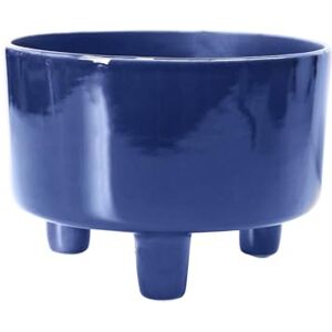 Ivyline Pisa Navy Ceramic Bowl Planter on Legs Premium Quality UV Stable & Waterproof Indoor Decorative Flower Pot H14 x D19cm Ivyline Pisa Navy Ceramic Bowl Planter on Legs Premium Quality UV Stable & Waterproof Indoor Decorative Flower Pot H14 x D19cm