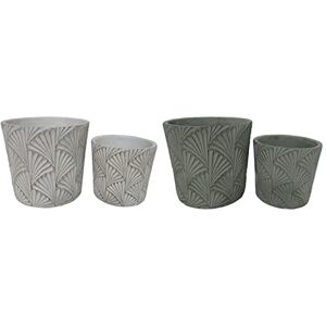 DKD Home Decor Estándar Cement Planter Set DKD Home Decor Estándar Cement Planter Set