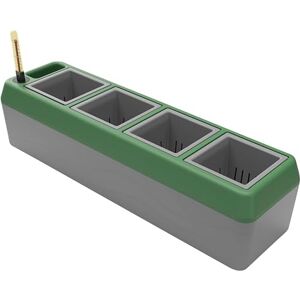 Bio Green Provence Self 4-Herb Window Boxes Water Level Indicator – Windowsill Planter with Removable Baskets – Modern Pot Design – Practical and Easy to Use, Grey, Dark Green Bio Green Provence Self 4-Herb Window Boxes Water Level Indicator – Windowsill Planter with Removable Baskets – Modern Pot Design – Practical and Easy to Use, Grey, Dark Green
